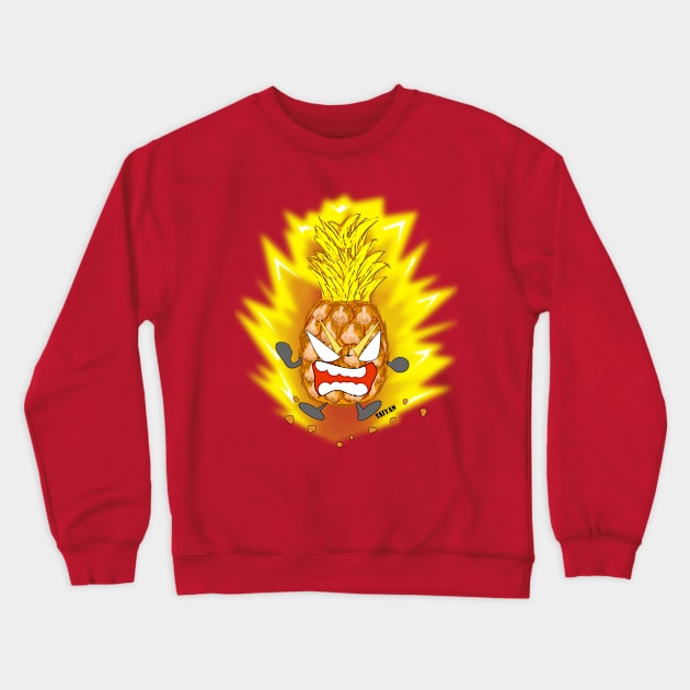 40 Pineapple Super Saiyan Crewneck Sweatshirt by ChuyDoesArt